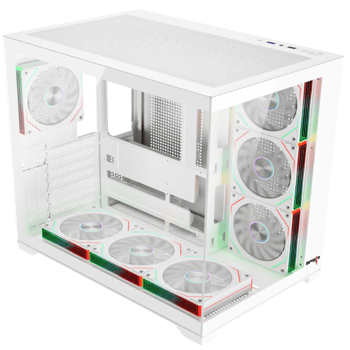 صندوق بي سي قيمنق Covid 55 X Gaming Case White