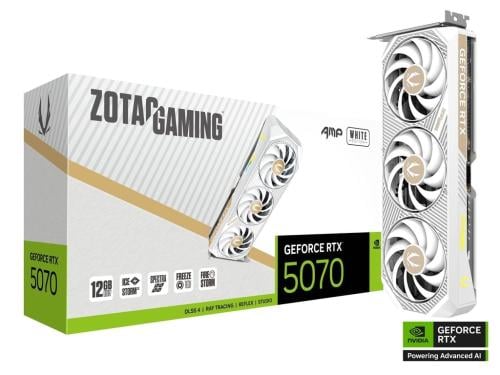 كرت شاشة ZOTAC GeForce RTX 5070 AMP White Edition