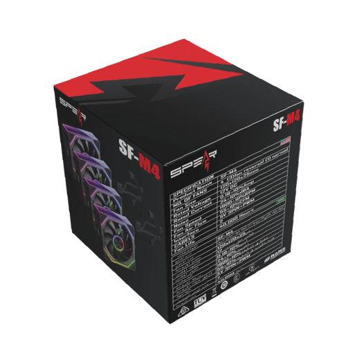 مراوح صندوق Spear باللون الاسود