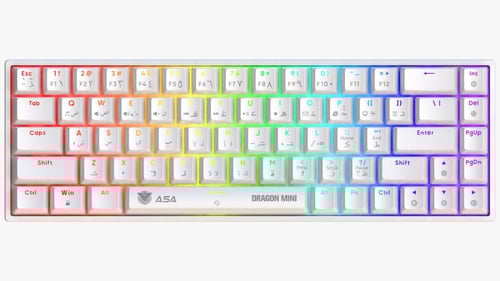 كيبورد قيمنق ASA DRAGON MINI أبيض