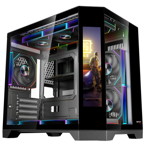 صندوق كمبيوتر Spear MATX DOST60 أسود – تصميم قيمين...