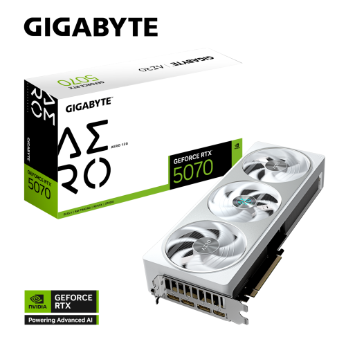 كرت شاشة GIGABYTE GeForce RTX 5070 AERO 12GB لون أ...