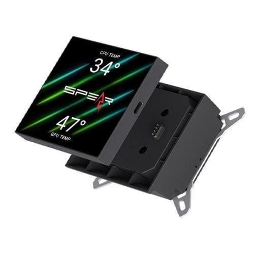 مبرد مائي DROCORE 360 LCD بشاشة 4 إنش – أسود RGB