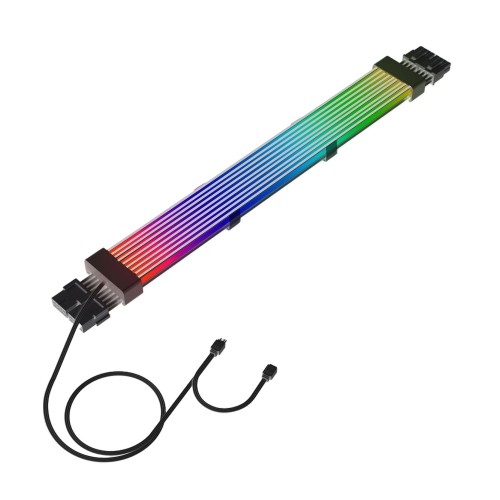 كابل 8PIN مع شريط إضاءة ARGB أسود – إكسسوار RGB لت...
