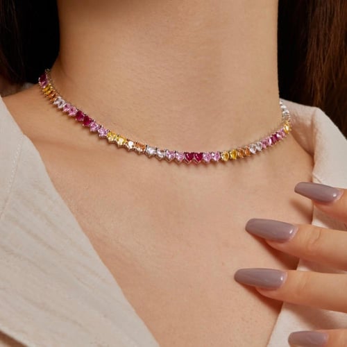 سلسلة تنس الأنيقة باللون / الفضي .(N1011)