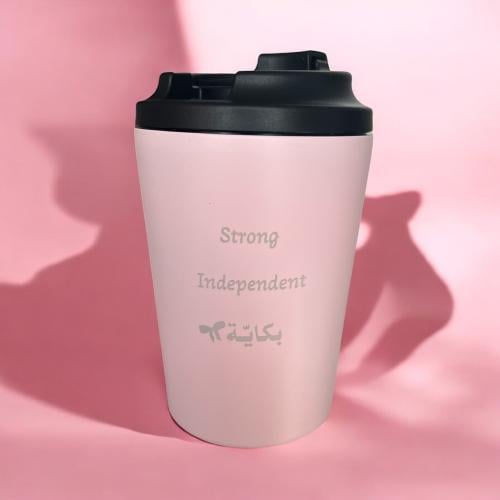 MUG strong independent - وردي (كوب حراري).(CUP132)