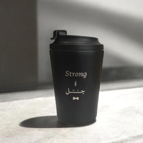 Strong MUG وجنتل - أسود (كوب حراري)