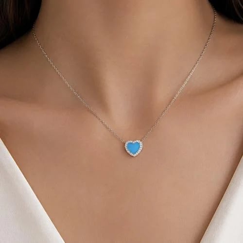 سلسلة القلب الأنيقة اللون / فضي . (N948)