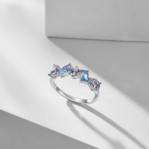 خاتم الأنيق باللون / الفضي .(R444)