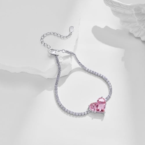 أسورة القلب الأنيقة باللون / الفضي .(B1008)