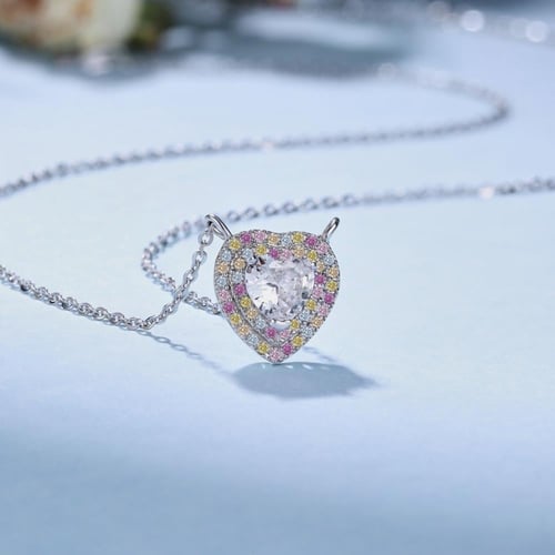 سلسلة القلب الأنيقة باللون / الفضي(N1018)