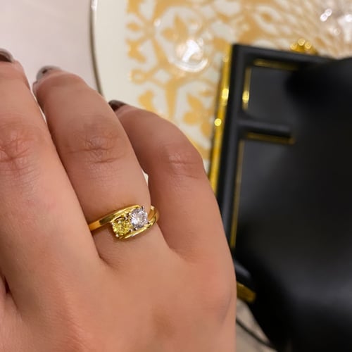 خاتم أنيق اللون فضي (R232) .