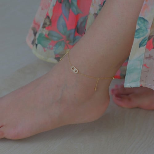 خلخال أنيق اللون ذهبي (A109) .