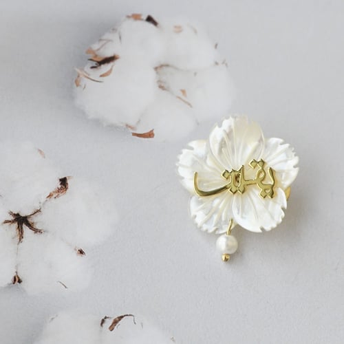 مشبك تصميم اللون ذهبي (p26) .(بروش)