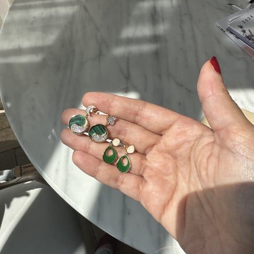 حلق أنيق اللون ذهبي (E291) .