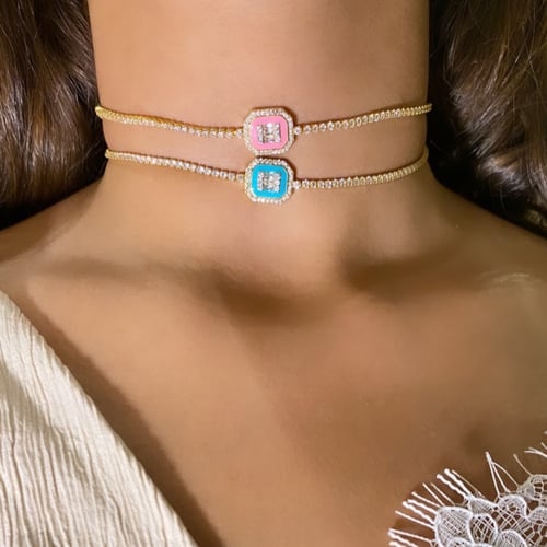 سلسلة أنيقة باللون الذهبي (N583) .