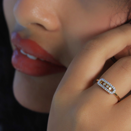 خاتم أنيق اللون ذهبي (R354).