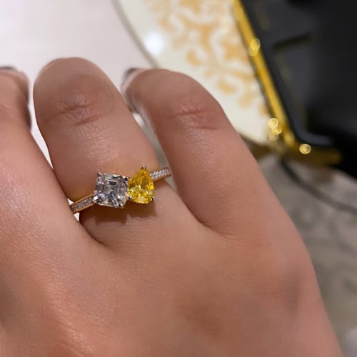 خاتم أنيق اللون فضي (R229) .