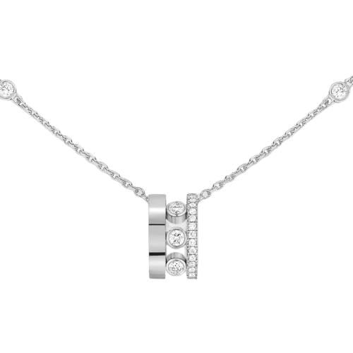سلسال ميسكا أنيق باللون الفضي .(N1033)