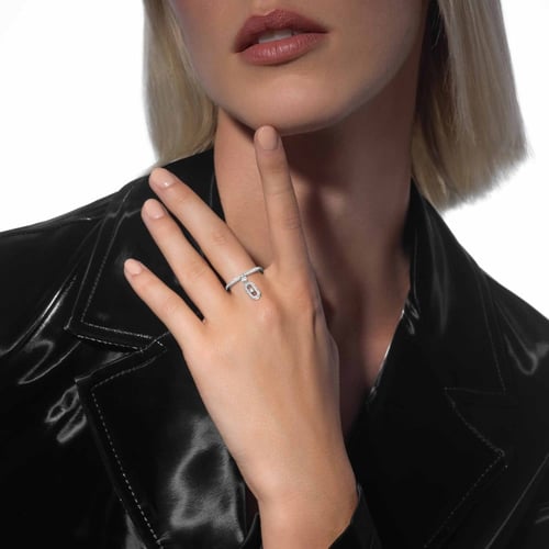 خاتم ميسكا الأنيق باللون / فضي . (R427)