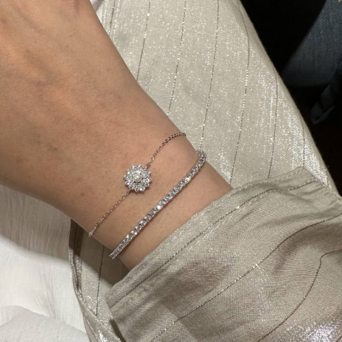 طقم أنيق مكون من قطعتين باللون الفضي (SET869) .