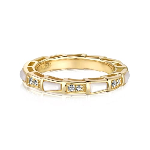 خاتم أنيق مرصع بالكرستالات . (R426)