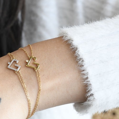 أسورة حب باللون الذهبي (B954).