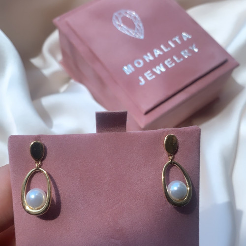 حلق أنيق باللون الذهبي (E338) .