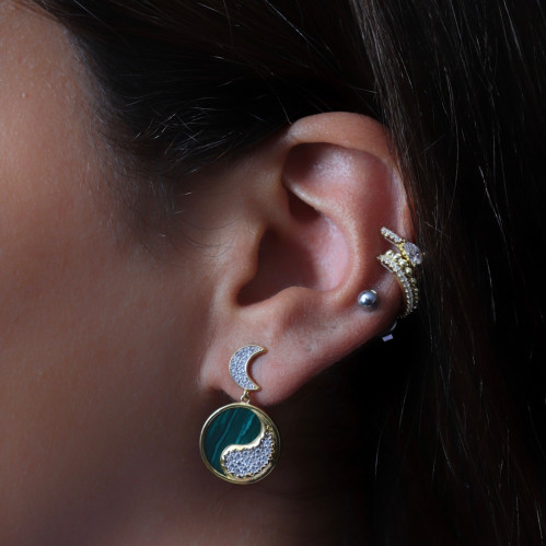 حلق أنيق اللون ذهبي (E291) .