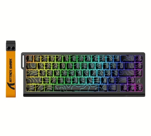 كيبورد مغناطيسي سلكي attack shark x68 he