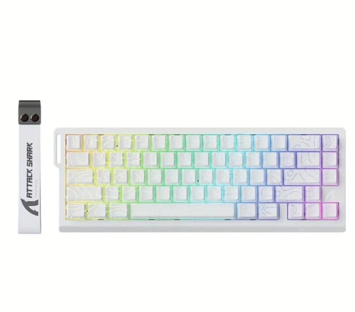 كيبورد مغناطيسي سلكي attack shark x68 he
