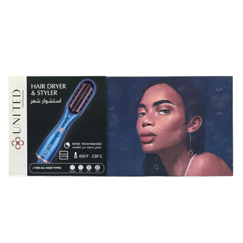 فرشاة مجففة للشعر من يونايتد 2 في 1 UN-K302