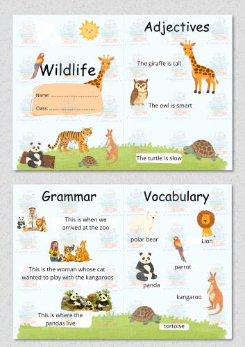 مطوية Wildlife انجليزي رابع ابتدائي