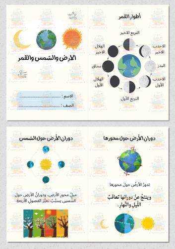 الارض والشمس والقمر علوم رابع ابتدائي