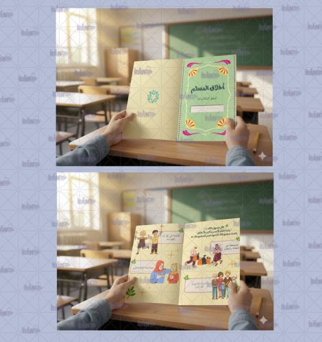 مطوية أخلاق المسلم لغتي ثالث