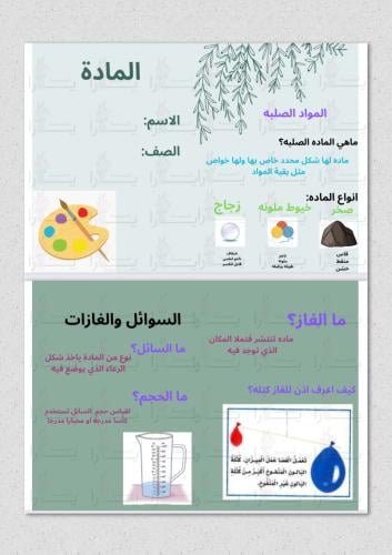 المادة علوم ثاني ابتدائي