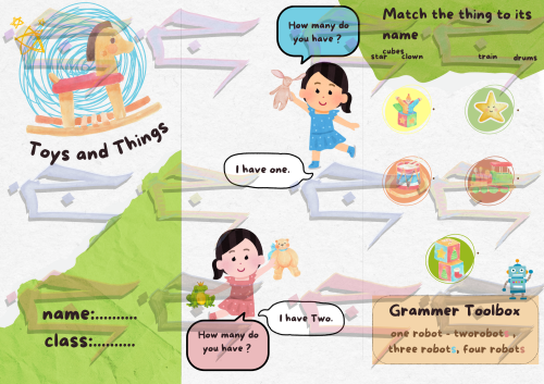 مطوية Toys and Things انحليزي اول ابتدائي