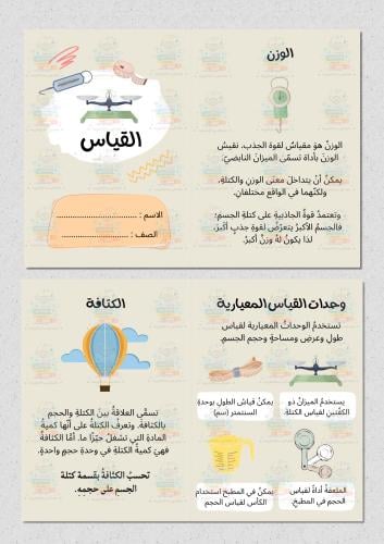 القياس علوم رابع ابتدائي