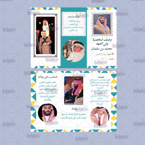مطوية وصف شخصية لغتي سادس
