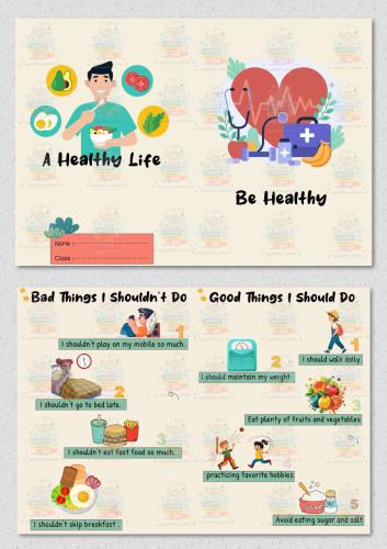 A Healthy Life انجليزي ثالث ابتدائي ثيم اولاد