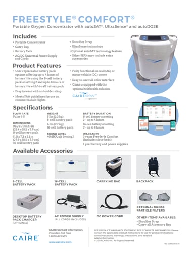 جهاز مولد اكسجين محمول كومفورت فري ستايل FREESTYLE