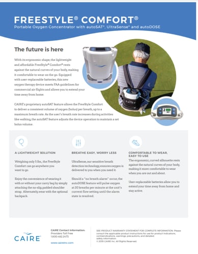 جهاز مولد اكسجين محمول كومفورت فري ستايل FREESTYLE