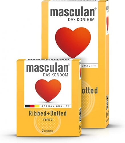 واقيات ذكرية مكونة من 10 جبوب مضلعة من مسكولان