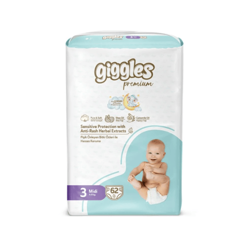 حفائض اطفال جيجلز بريميوم جامبو Giggles Premium Ju...