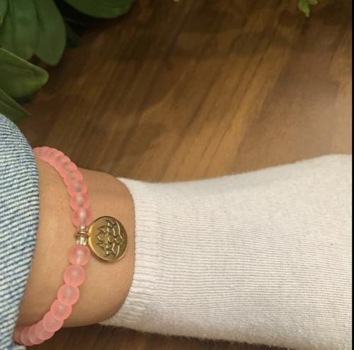 خلخال خرز وردي مطفي