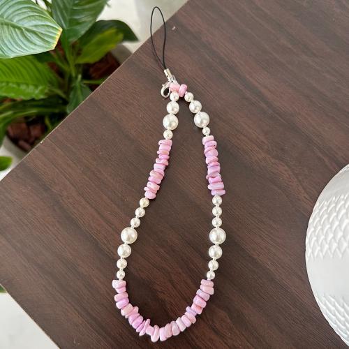 تعليقة جوال حجر بنفسجي فاتح ولولو