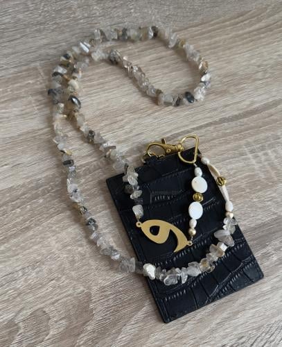 تعليقه بطاقه + حامل بطاقه جلد