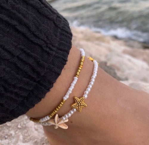 خلخال او اسواره خرز ذهبي وابيض