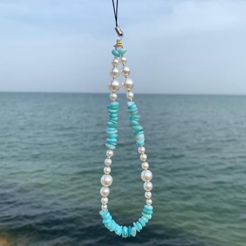 تعليقه جوال حجر فيروزي مع لولو