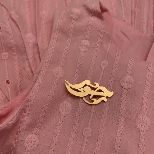 بروش للأطفال بالأسم مطلي ذهب